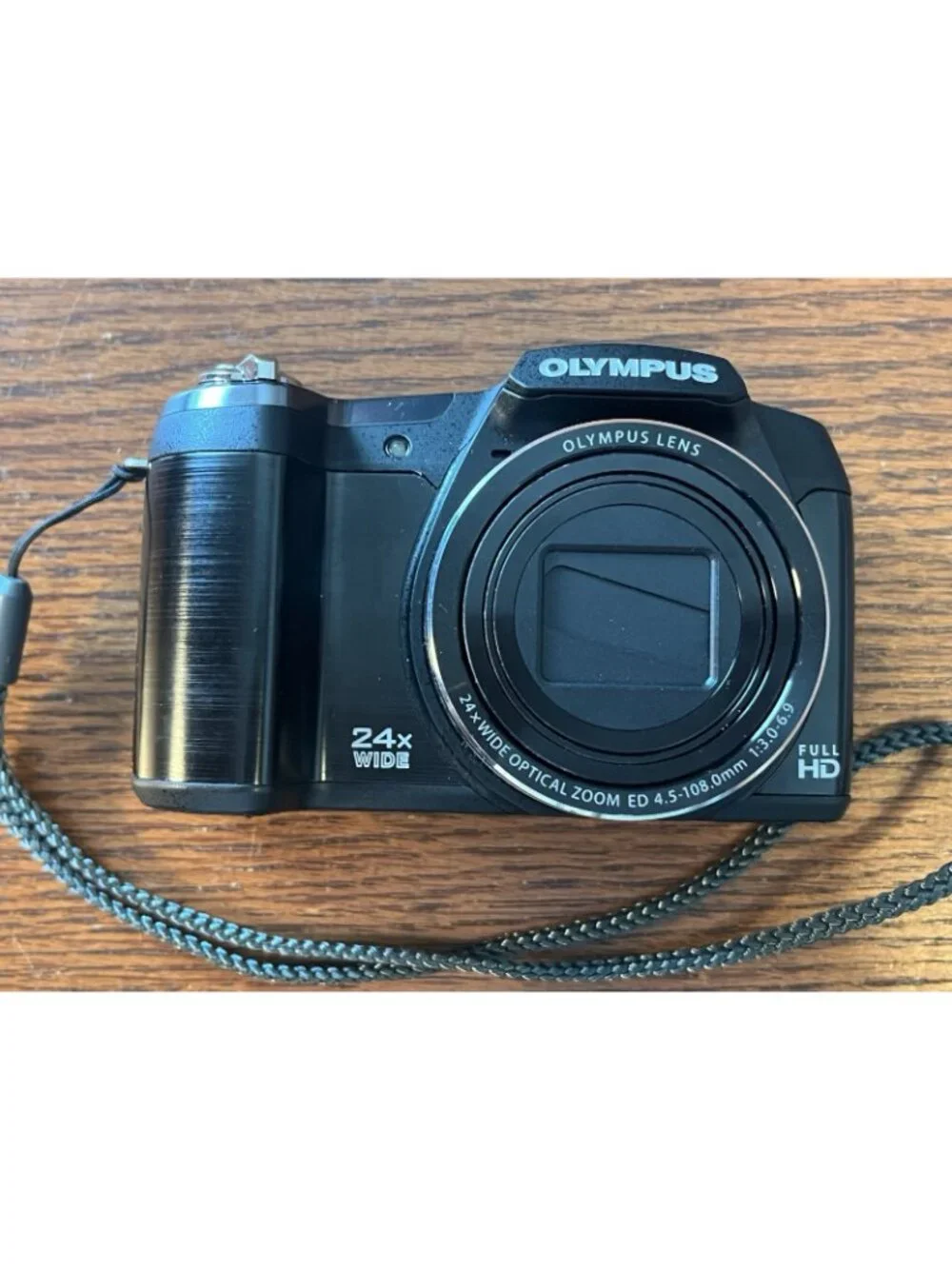 Olympus Stylus SZ-17 24x HD Digital Camera W/ Battery Box Book Disk Cords No SD